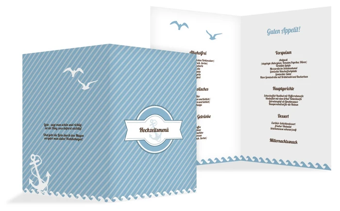 Menükarte Leuchtturm