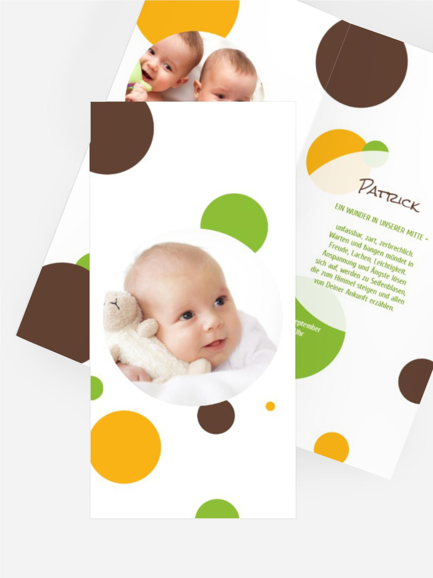 Geburtskarte Kleckse