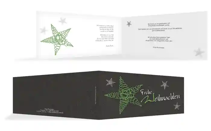 Weihnachten Grußkarte Geschäftlich Curly Star