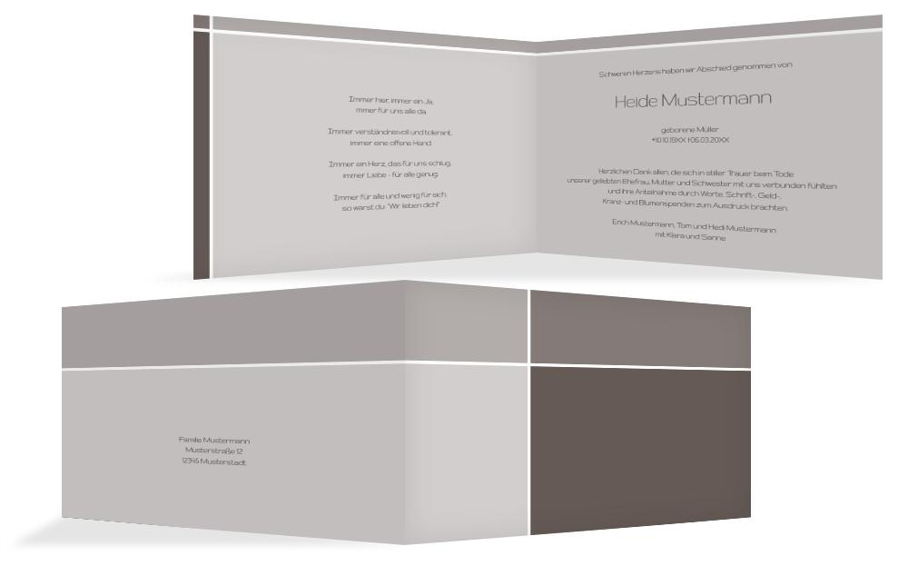 Dankeskarte discreet cross quer Dankeskarte discreet cross quer