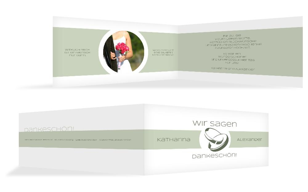 Hochzeitskarte Danke Ringeband