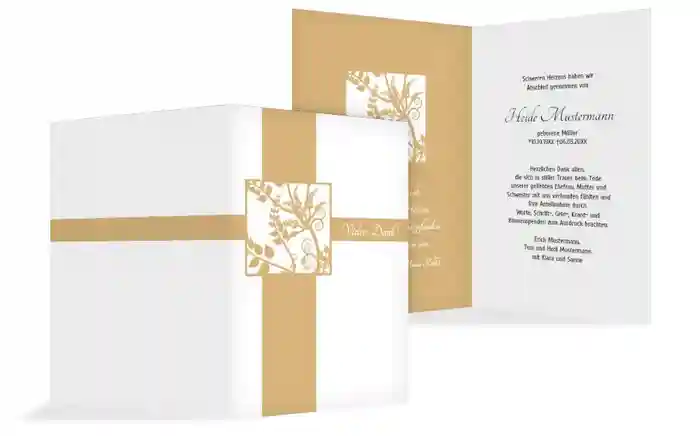 Dankeskarte Florales Quadrat hoch Dankeskarte Florales Quadrat hoch