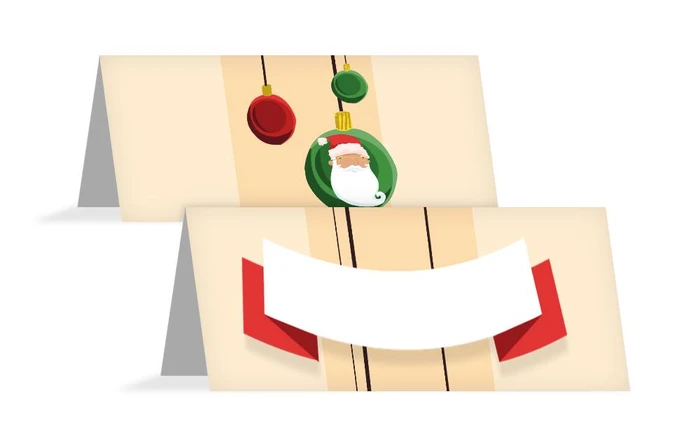 Weihnachtstischkarte Wichtel