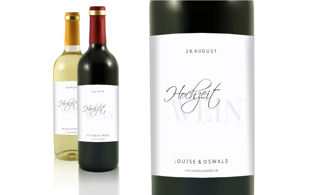 Flaschenetikett Hochzeit Text-Bild-Gemeinschaft