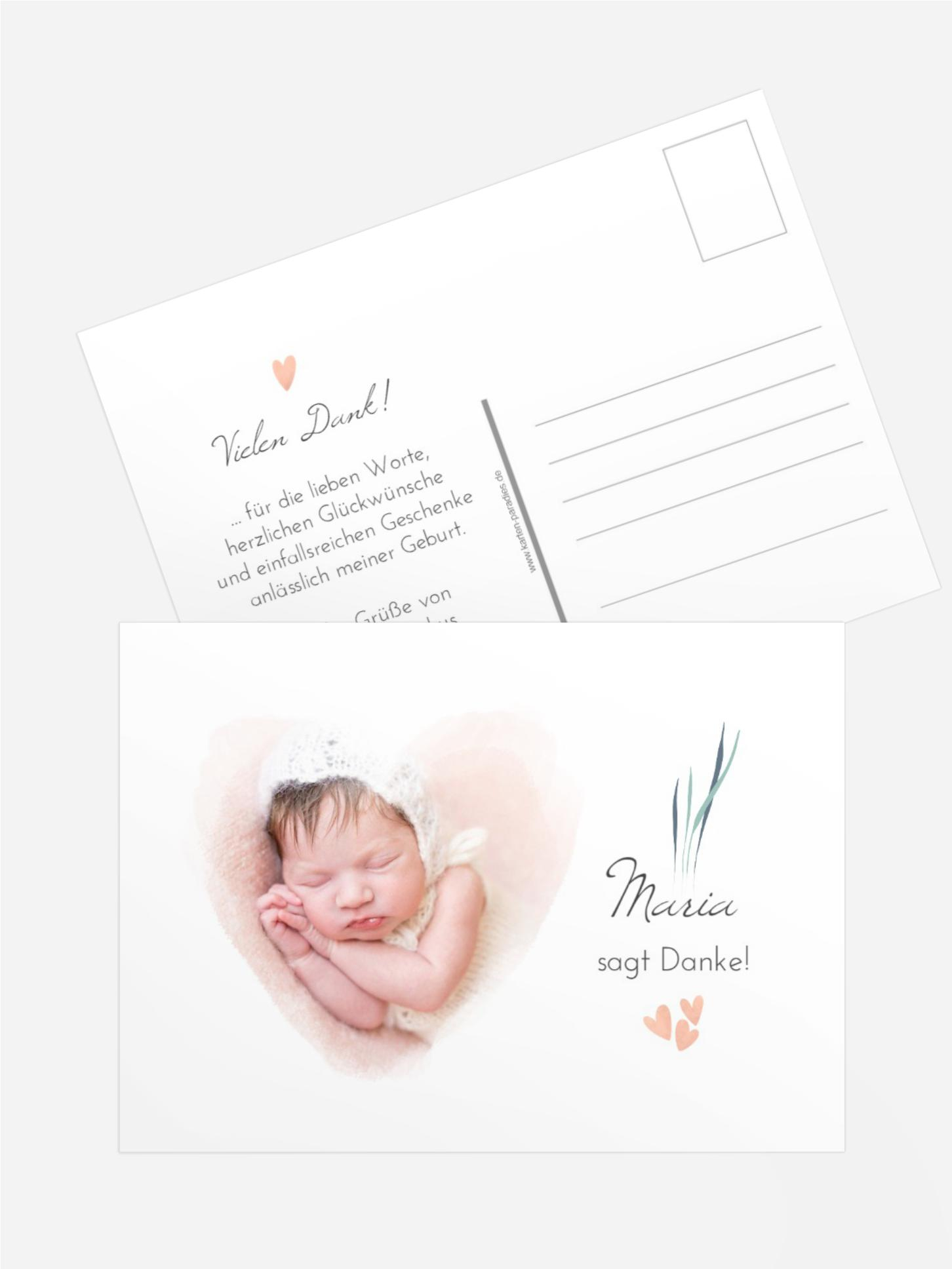 Baby Dankeskarte Flamingo Baby