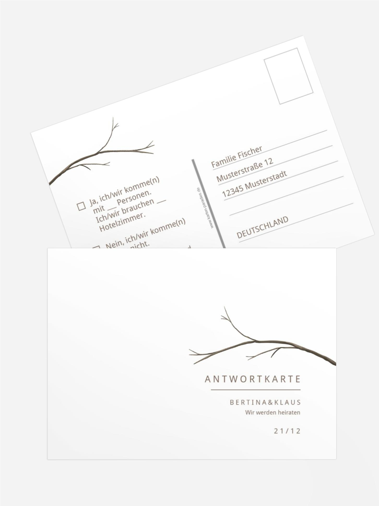 Antwortkarte Winterliche Liebe