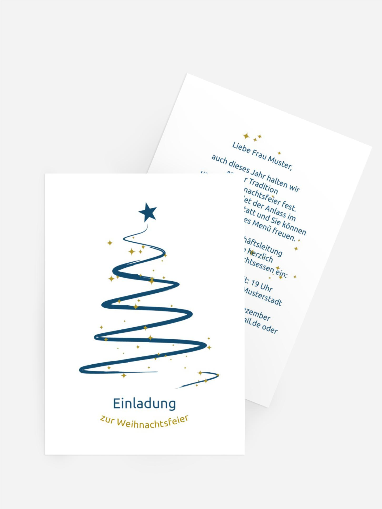 Einladungskarte Weihnachten Geschäft Wunderbaum