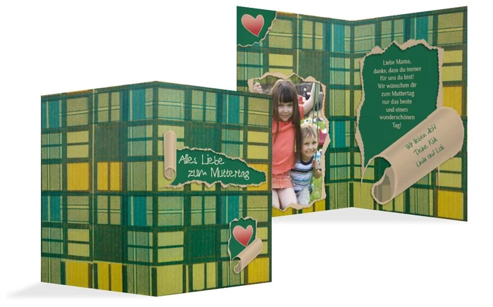 Karte zum Muttertag Geschenkpapier Foto