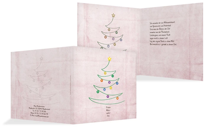 Grußkarte Privat Weihnachtsbaum Grußkarte Privat Weihnachtsbaum