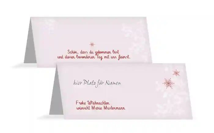 Weihnachtstischkarte Deko