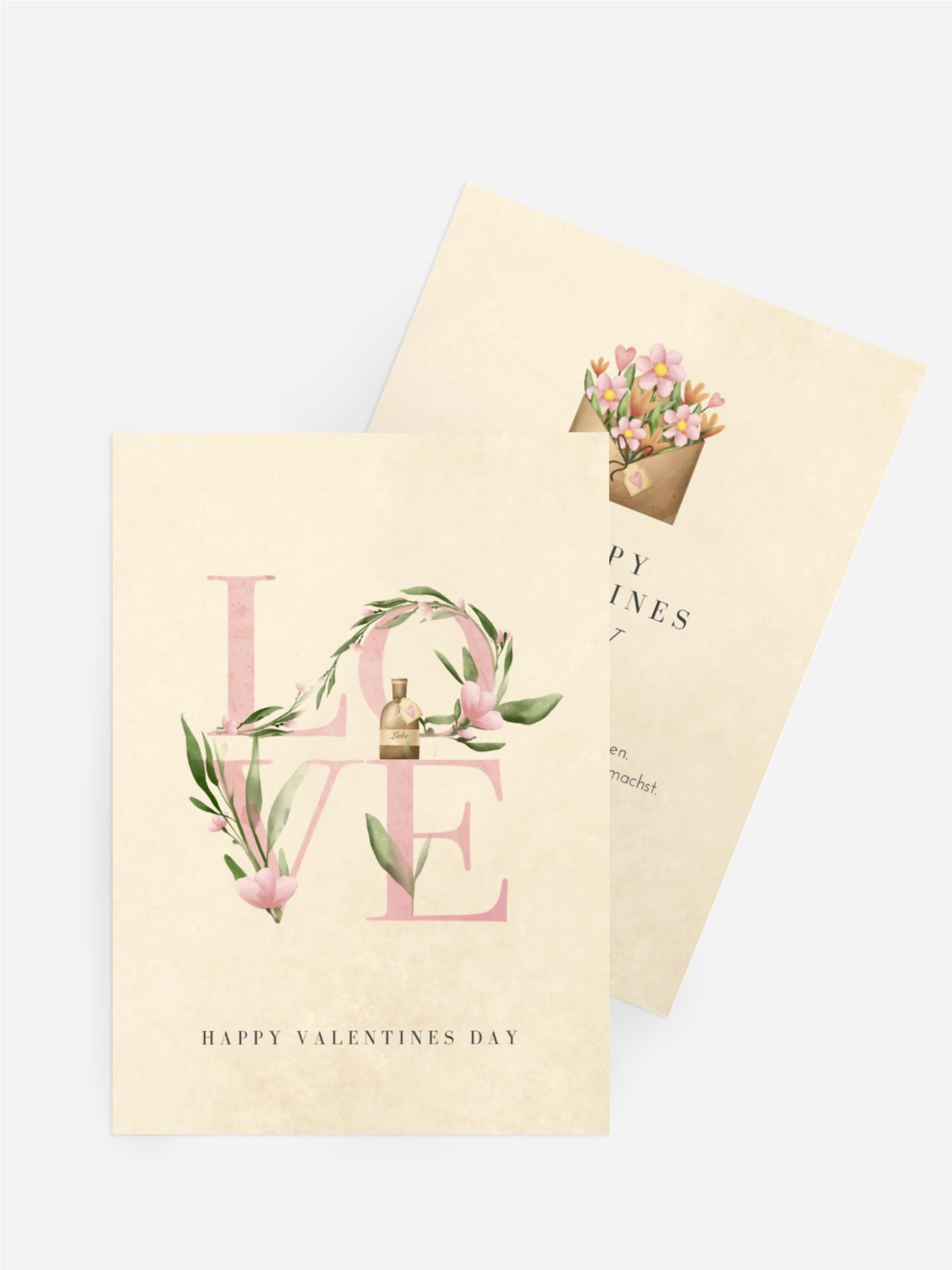 Valentinskarte Blühende Liebe