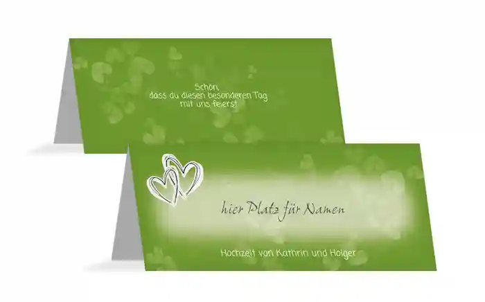 Tischkarte Liebesglück