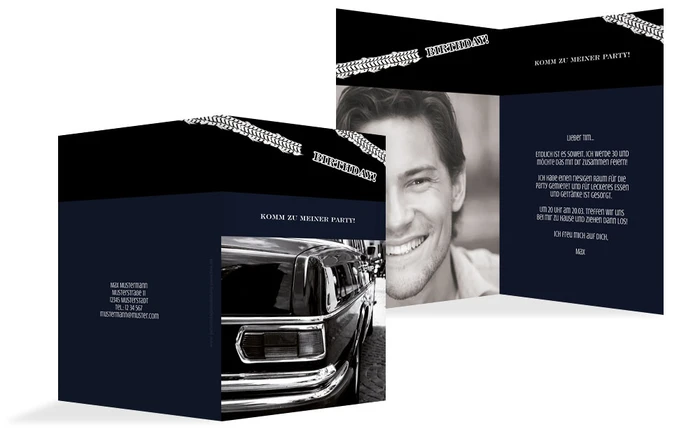 Geburtstagseinladung Reifenspur Foto Geburtstagseinladung Reifenspur Foto