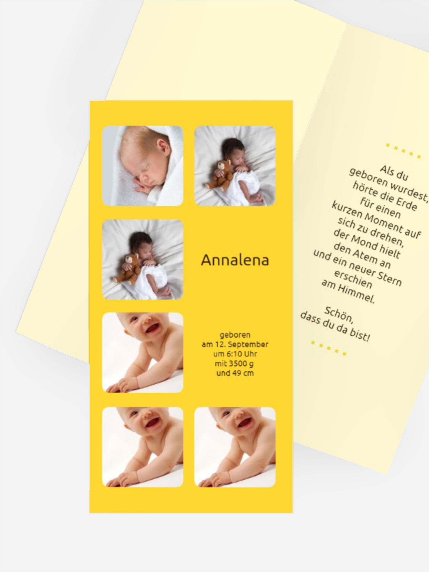 Karte zur Geburt Album