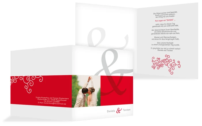 Dankeskarte Band der Liebe