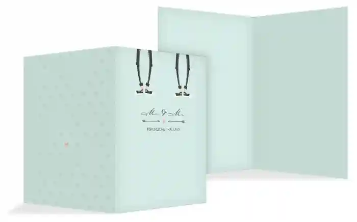 Kirchenheft Umschlag zur Hochzeit Pärchen - Männer