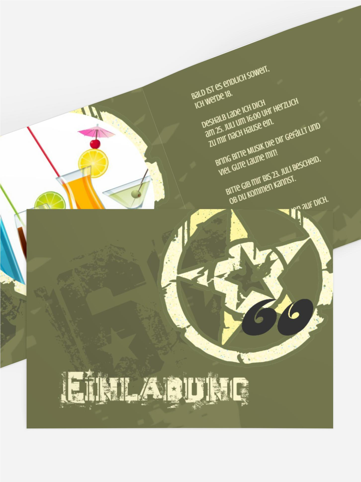 Einladungskarte zum Geburtstag star style 60 Foto