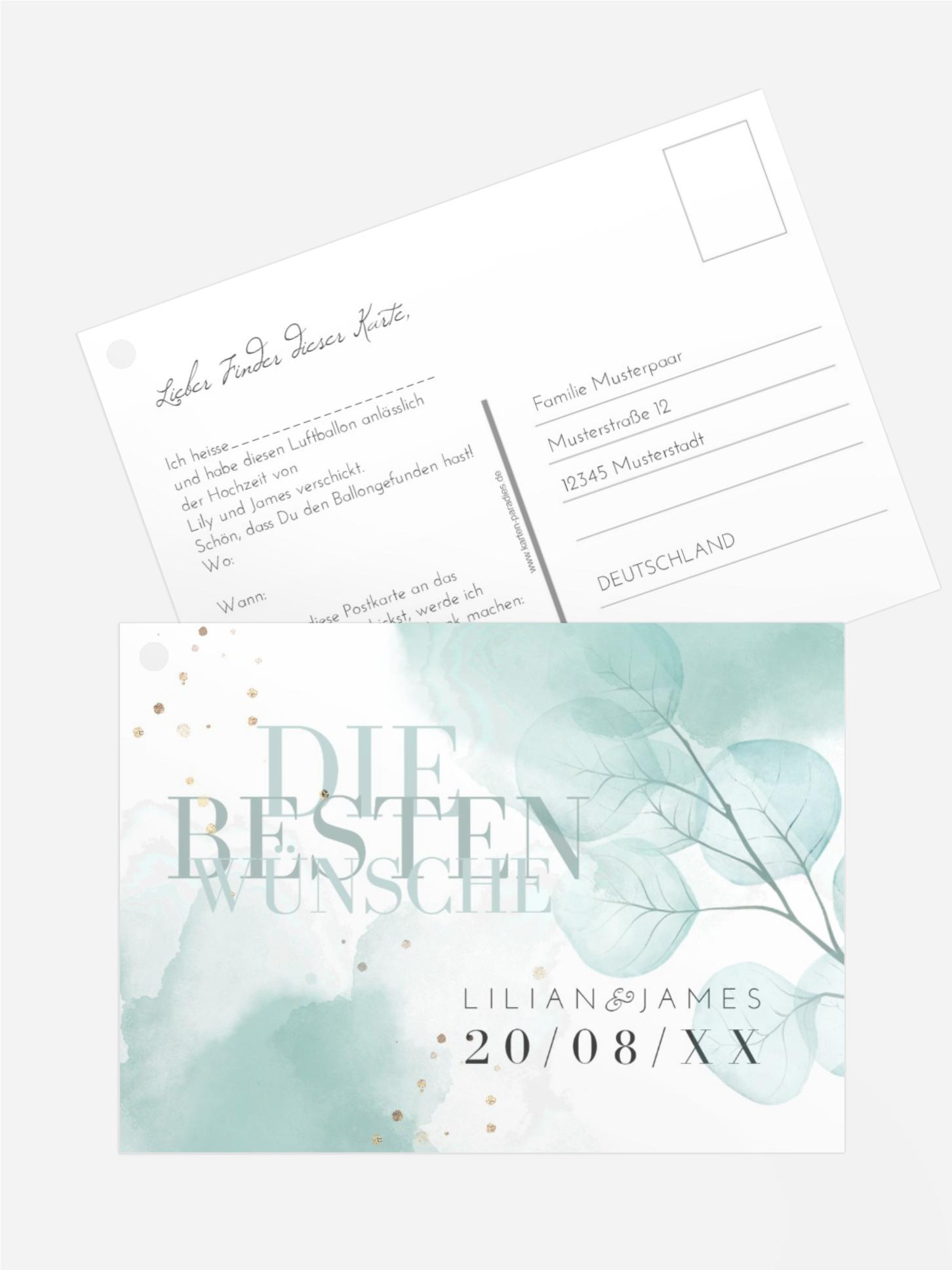 Ballonflugkarte Wolkenbaum