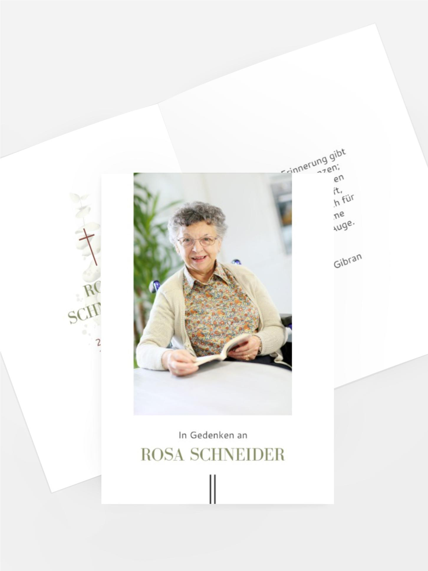 Sterbebilder Eukalyptuszweig