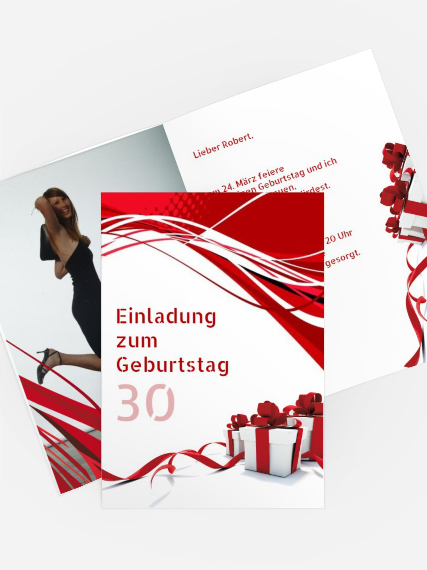 Geburtstagseinladung Schleifenband Foto 30