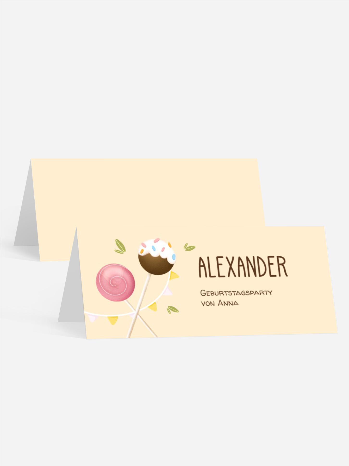 Tischkarte Kindergeburtstag Schnecke