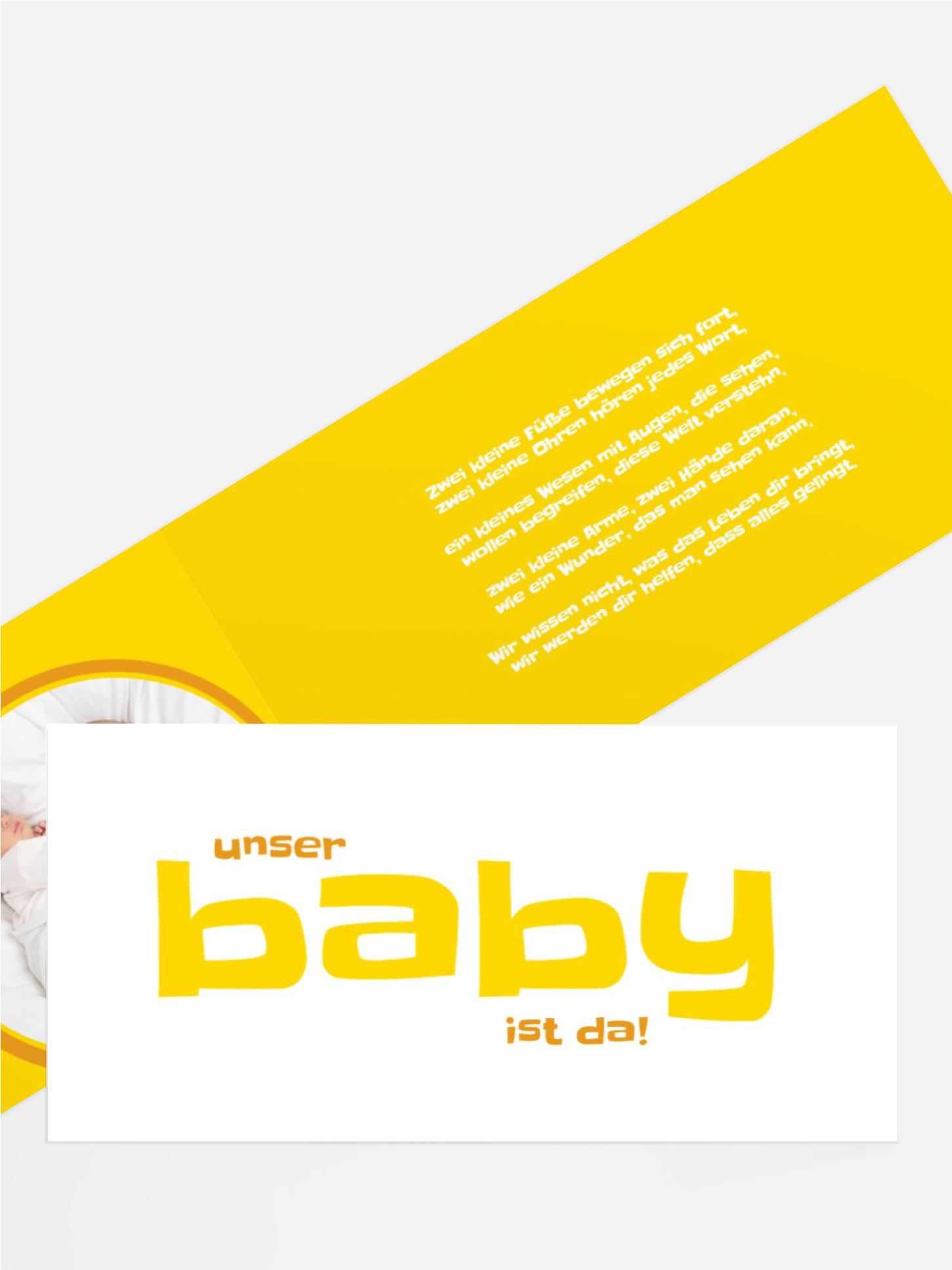 Geburtskarte Baby ist da Geburtskarte Baby ist da
