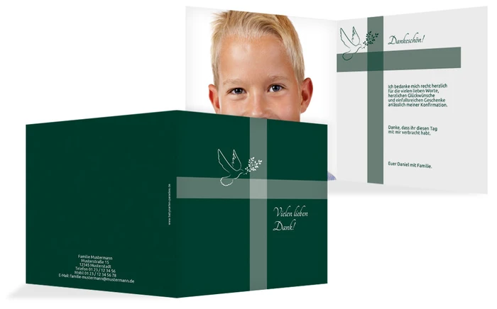 Dankeskarte zur Konfirmation Glaubensbote