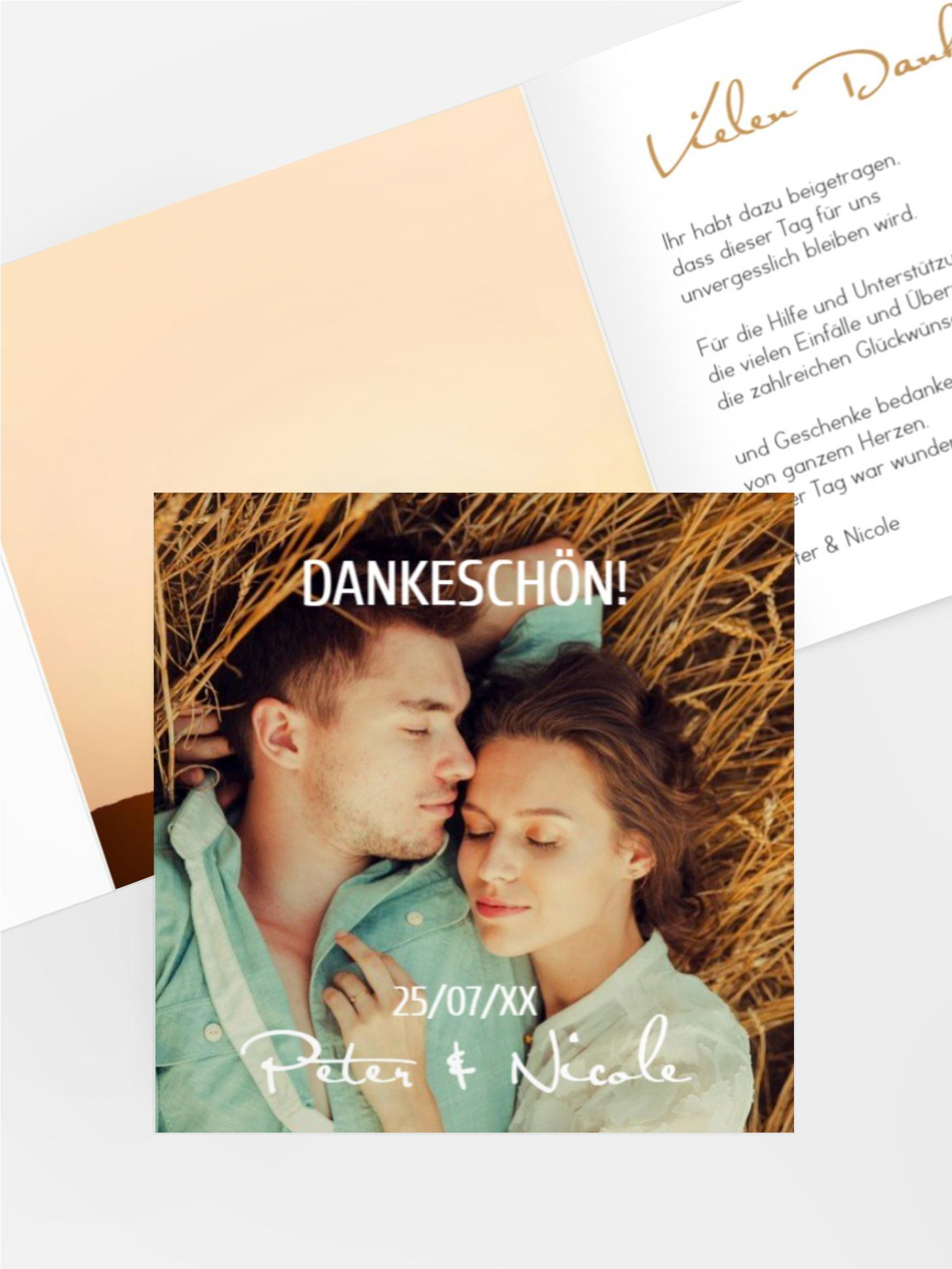 Dankeskarte Kornfeldliebe