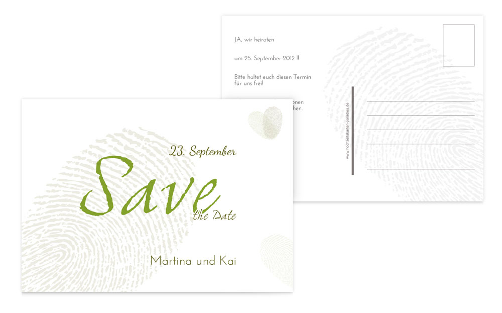 Save the Date Fingerprint Save the Date Fingerprint