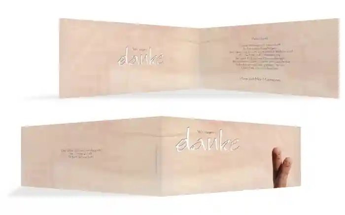 Dankeskarte Fingerpaar 2