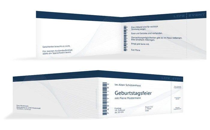 Geburtstagskarte Einladung Event