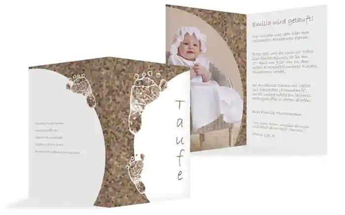 Taufkarte Erste Schritte Taufkarte Erste Schritte