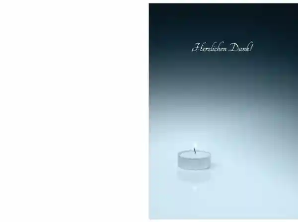 Dankeskarte Teelicht hoch