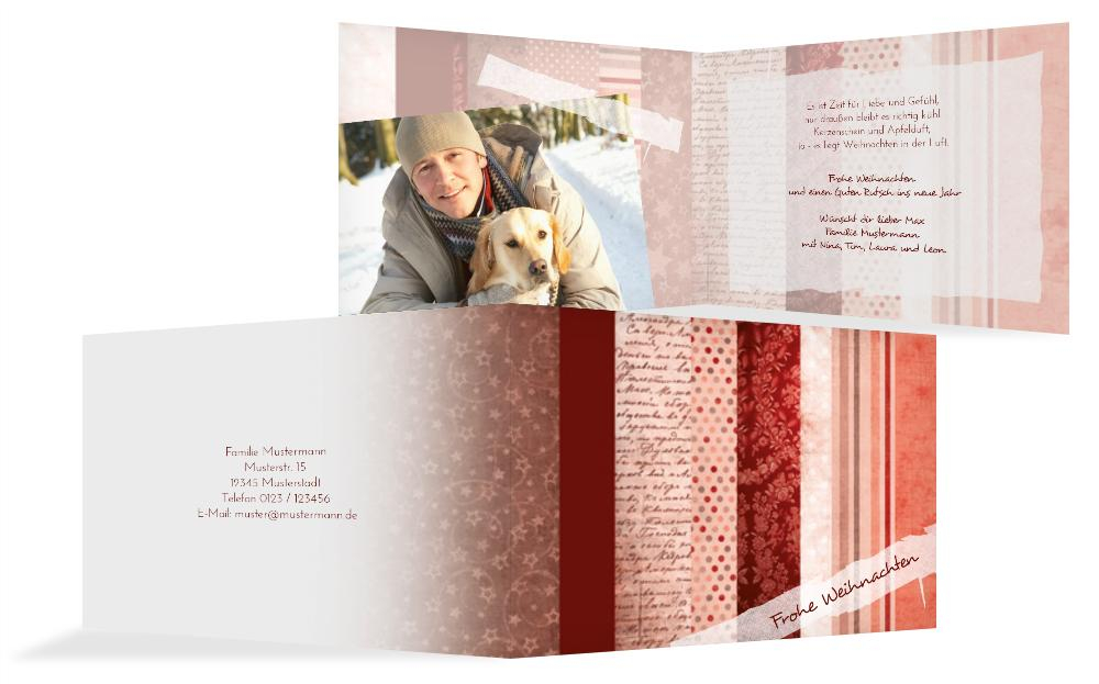 Weihnachts Grußkarte privat Geschenkpapier Weihnachts Grußkarte privat Geschenkpapier
