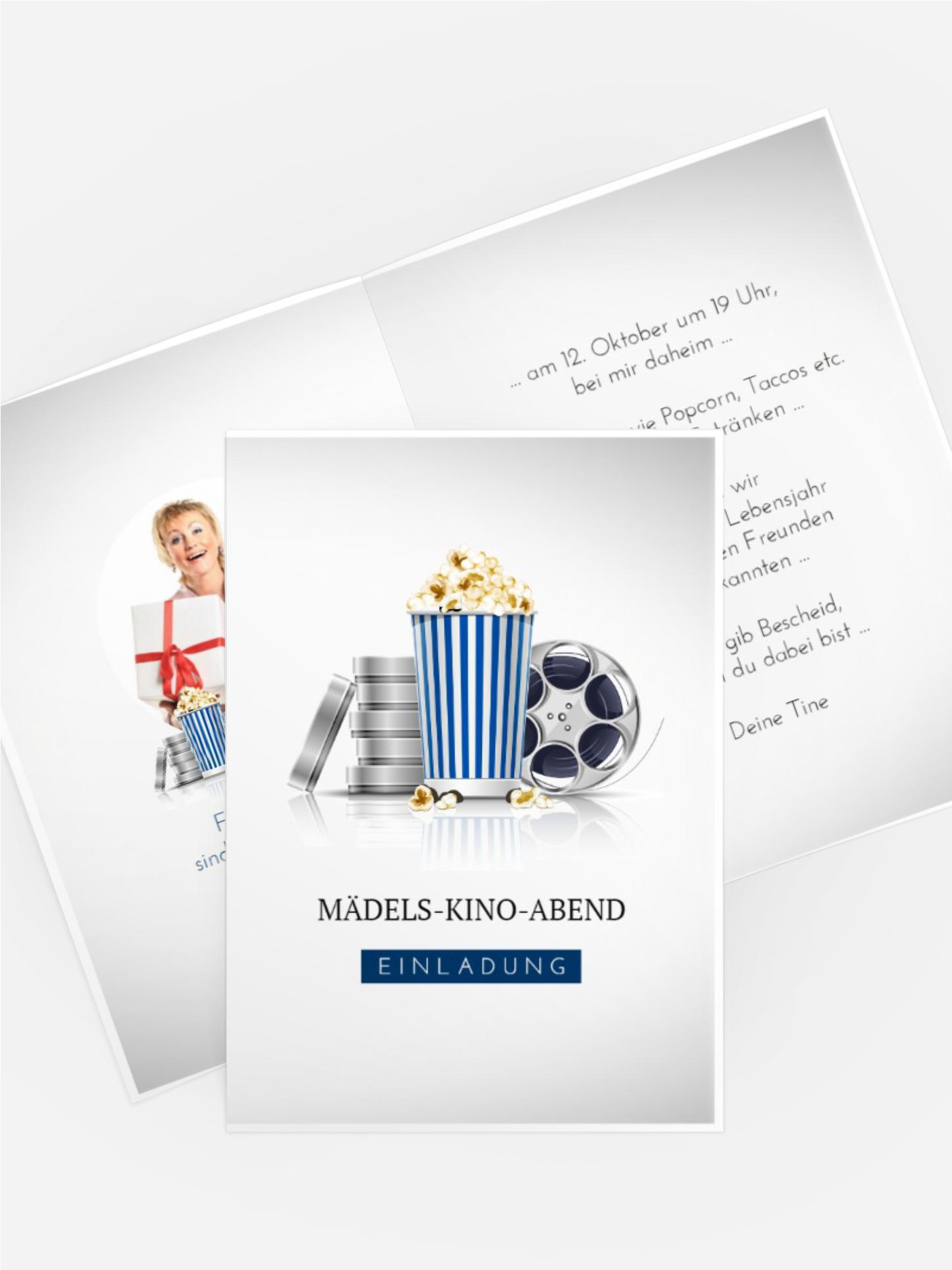 Geburtstagskarte Kinoabend Foto
