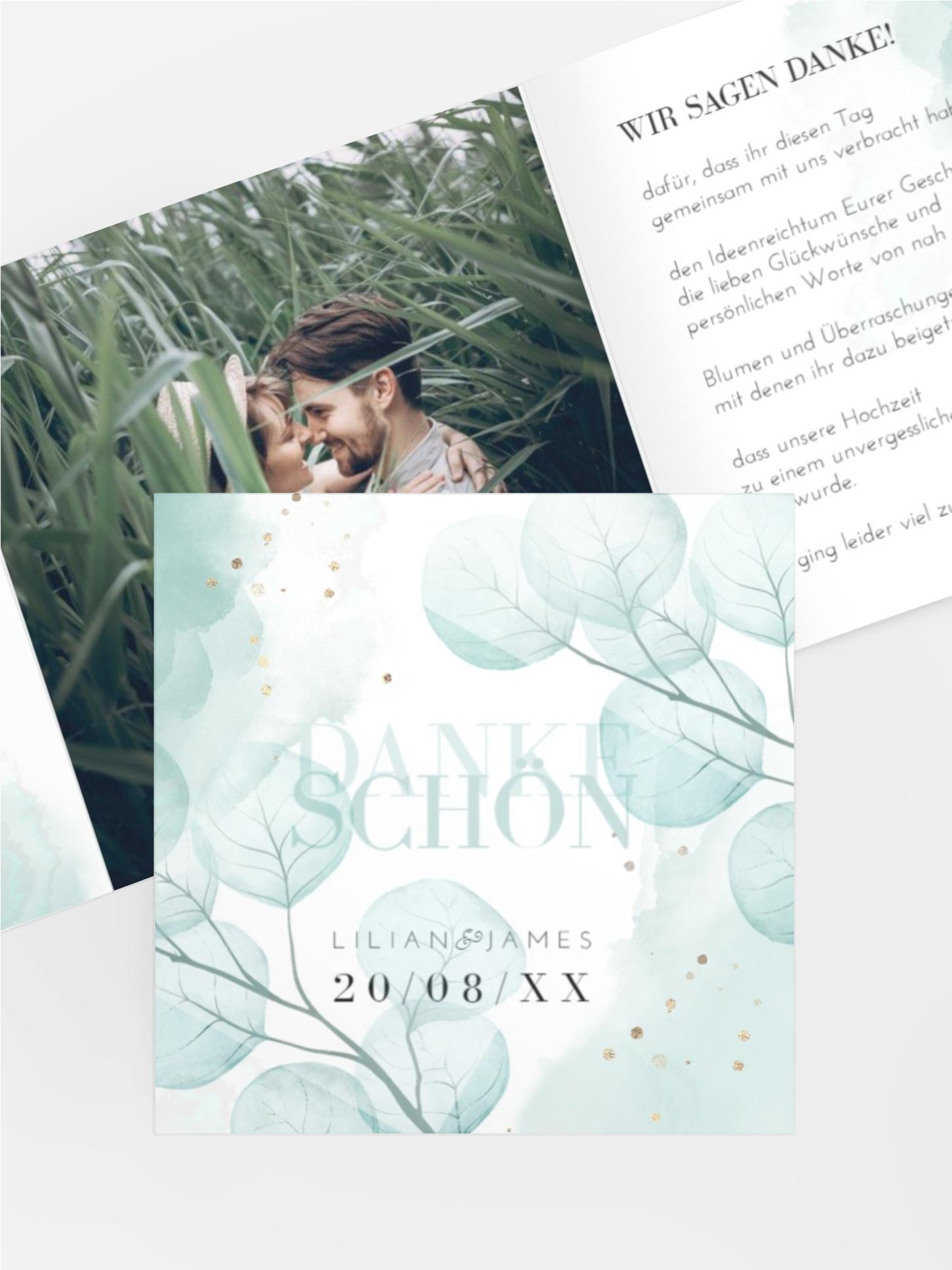 Dankeskarte Wolkenbaum