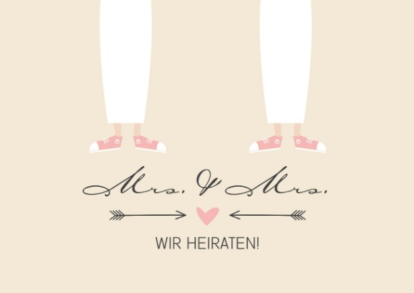 Antwortkarte zur Hochzeit Pärchen - Frauen Antwortkarte zur Hochzeit Pärchen - Frauen