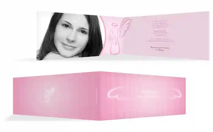 Einladungskarte Kommunion Angel Wings