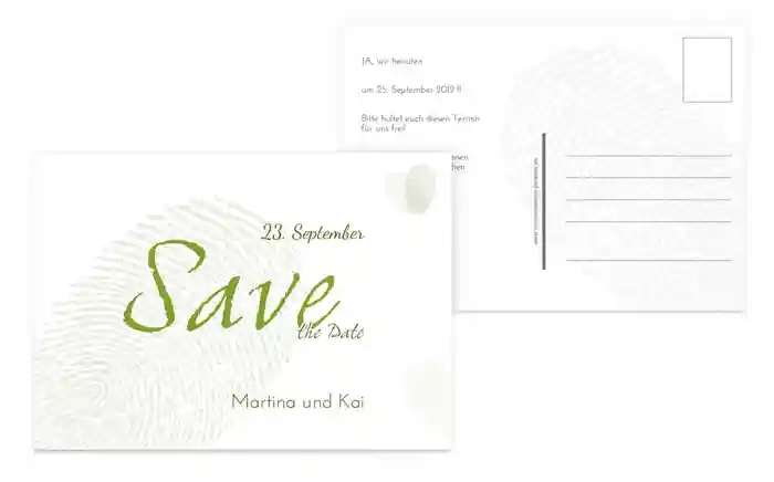 Save the Date Fingerprint