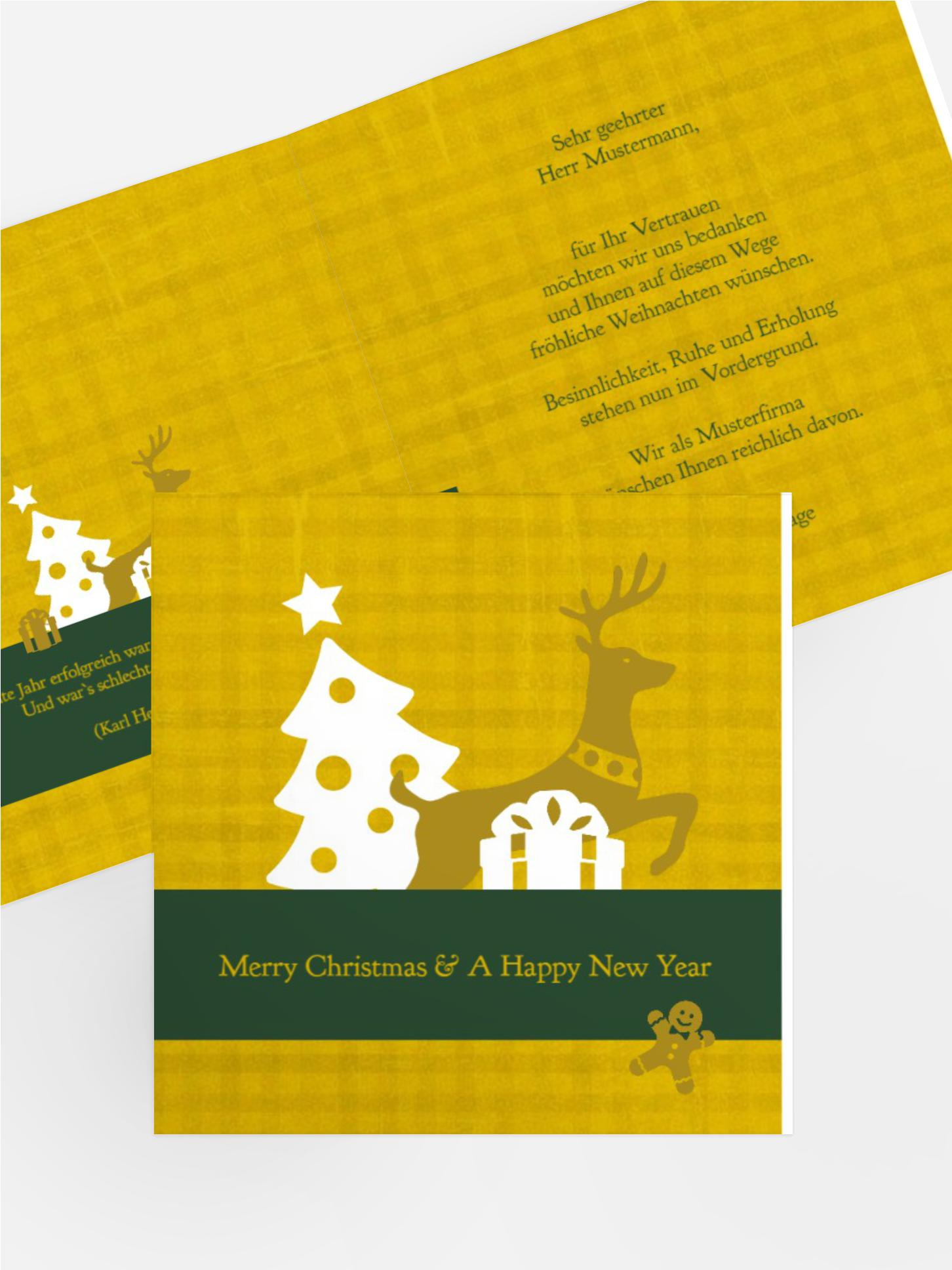 Weihnachtsgrußkarte Geschäft Geschenke