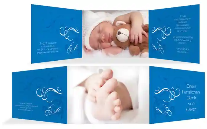Dankeskarte Taufe Schnoerkel Dankeskarte Taufe Schnoerkel