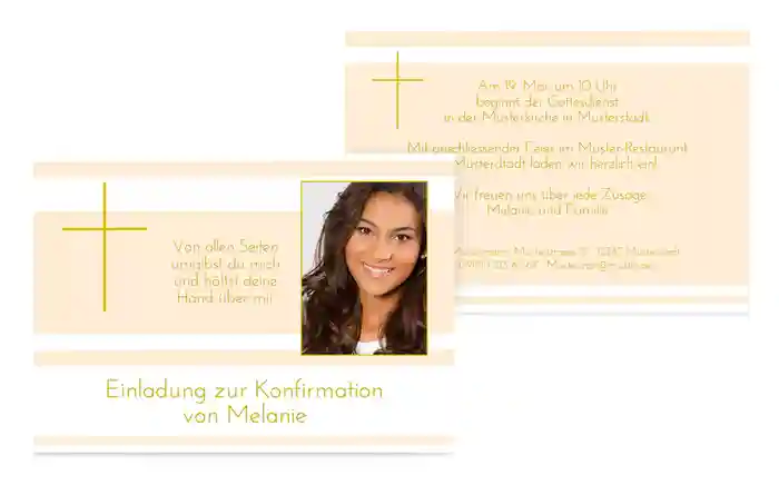 Einladungskarte Konfirmation Kreuz Einladungskarte Konfirmation Kreuz