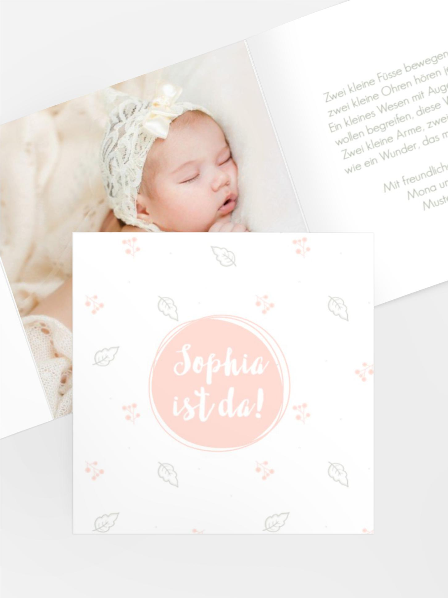 Geburtskarte Wildblumenwiese