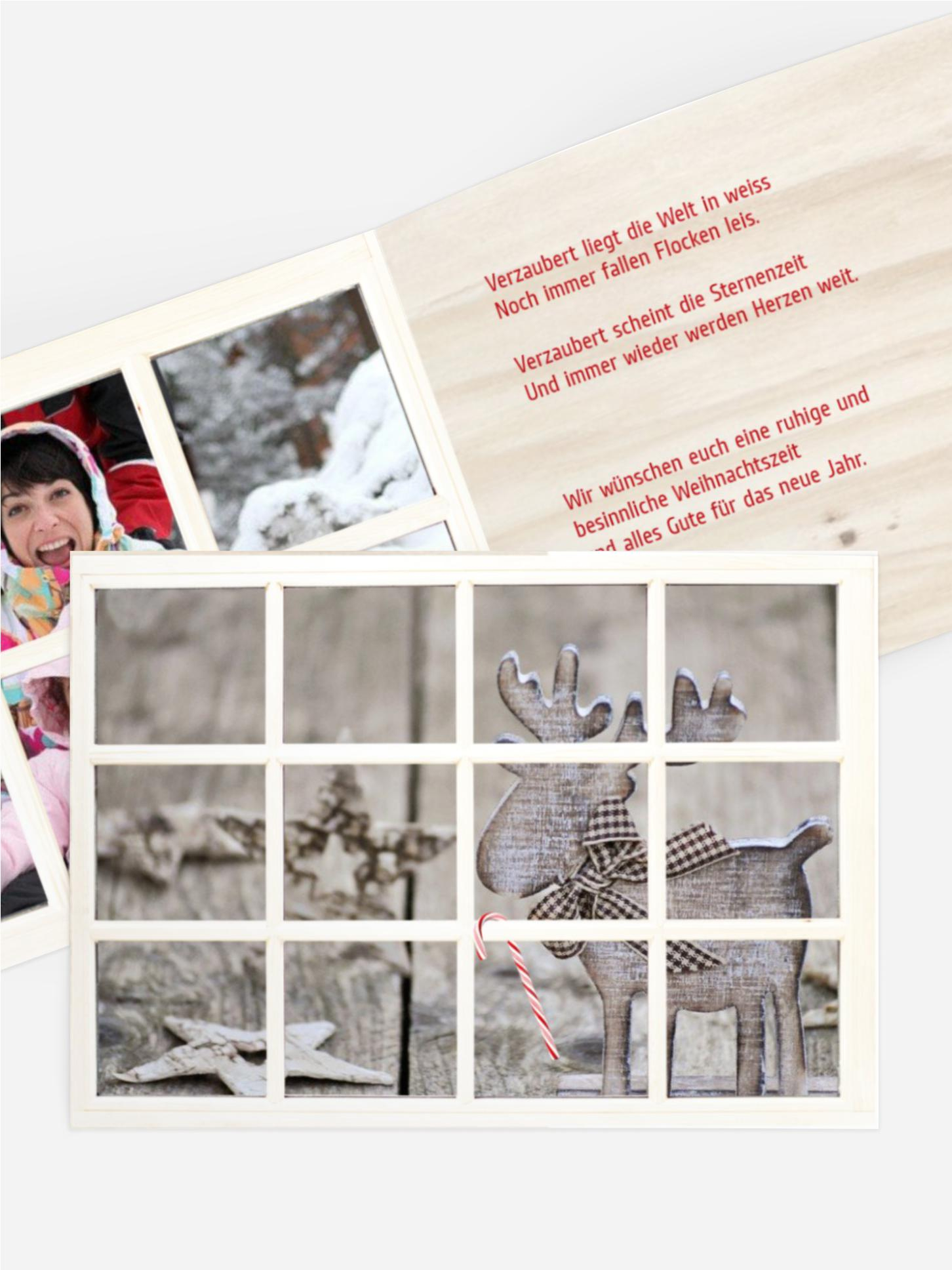 Weihnachtsgrußkarte Privat Holzelch