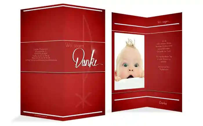 Dankeskarte zur Taufe Chi-Rho Dankeskarte zur Taufe Chi-Rho