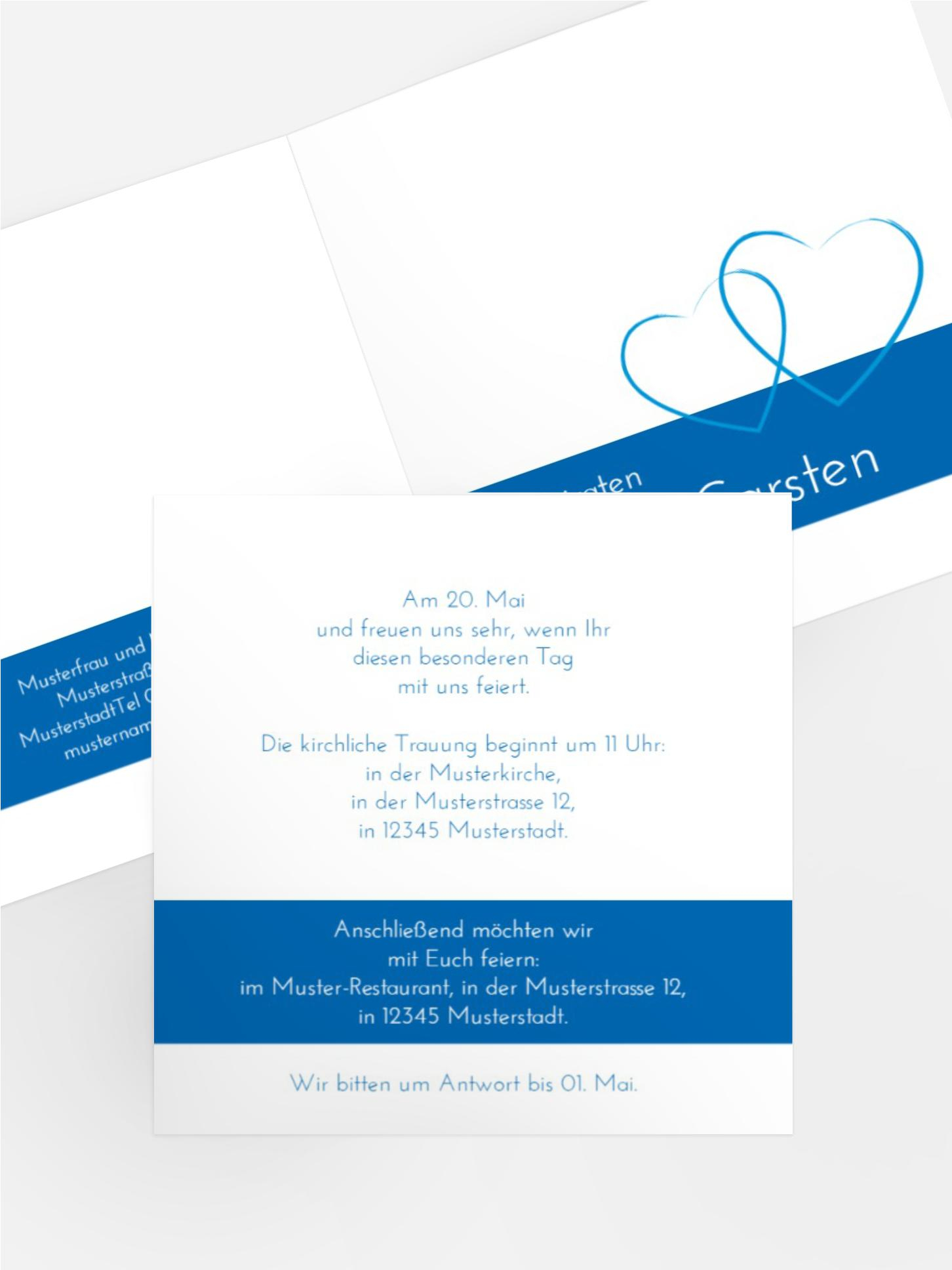 Einladung Herzensband