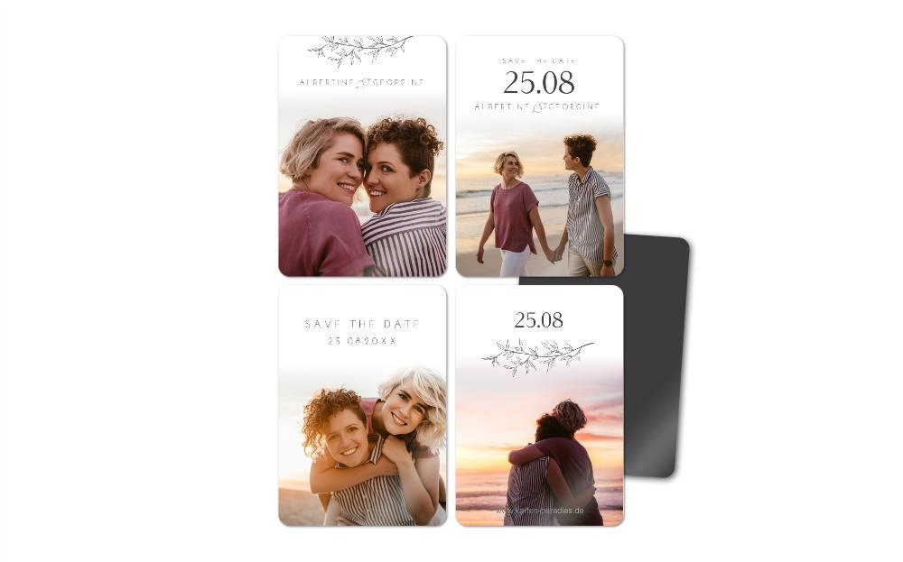 Fotomagnete zur Hochzeit XX Rankenglück