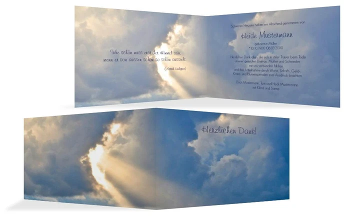 Dankeskarte Himmel quer