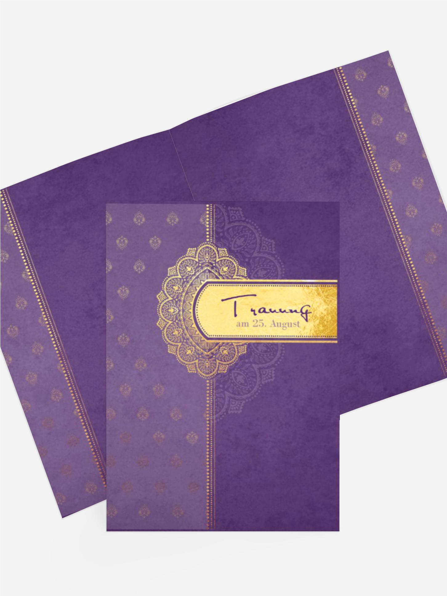 Kirchenheft Umschlag zur Hochzeit Mumbai