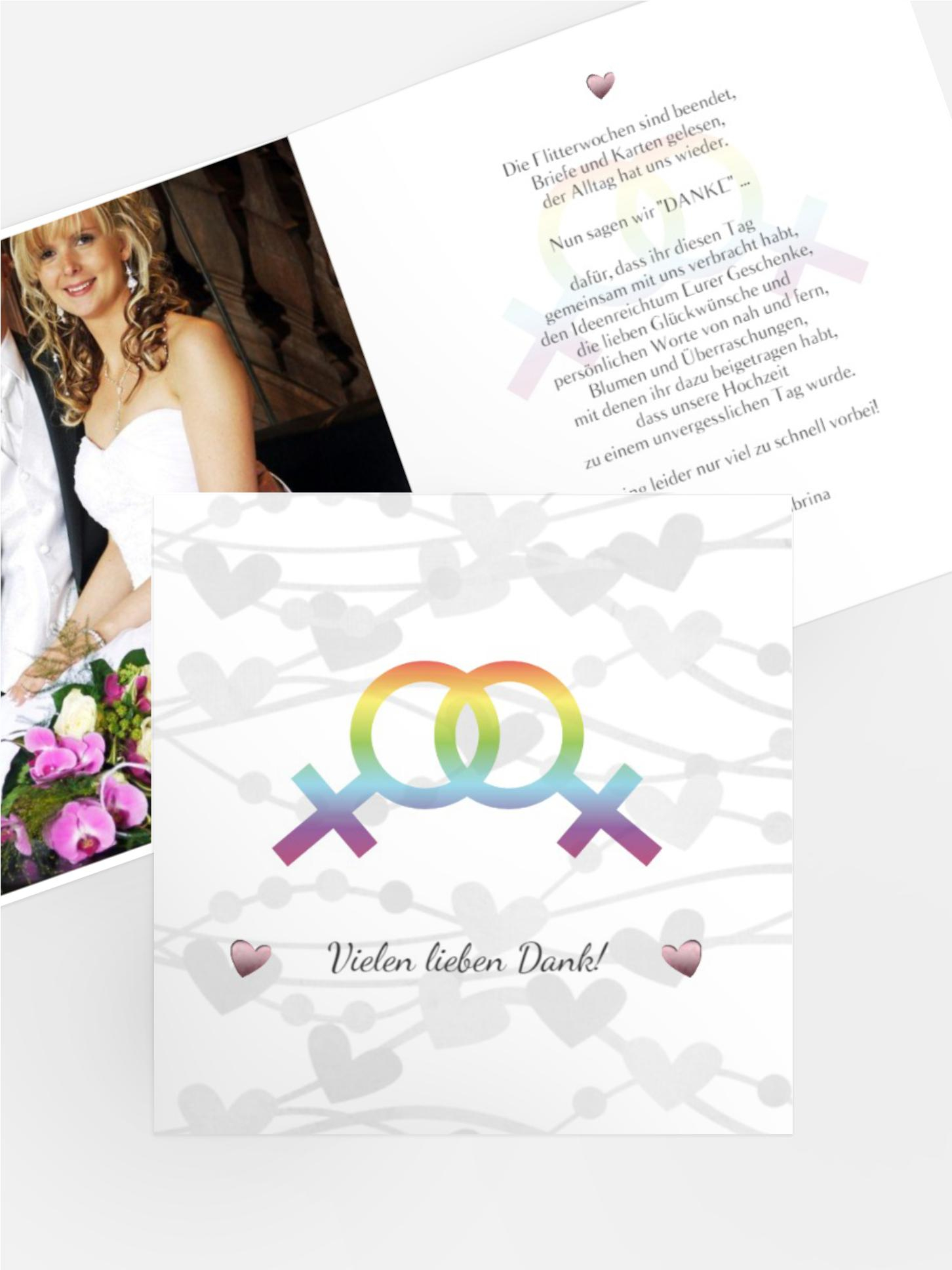 Dankeskarte Im Zeichen der Liebe - Frauen